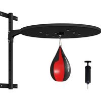 Plateforme murale avec poire de vitesse sac de frappe pour entraînement de boxe. hauteur ajustable pivotant à 360°