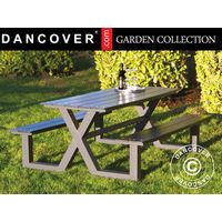 Table de pique-nique, Nonwood, 1,51x1,76x0,72m, Noir/Anthracite - Dancover