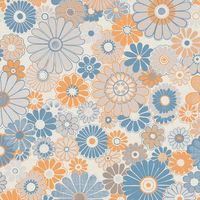 AS Creation Retro Chic Floral Wallpaper Orange Blue Vintage Paste The Wall Vinyl