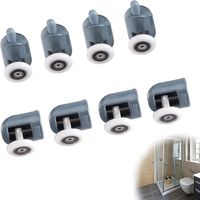 Lot de 4 galets pour porte de douche coulissante, roulettes de rechange pour porte de cabine de douche