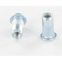 Ecrou A sertir Tête plate TP Cranté M10X24 INPC 60 Inox - 100 pièces