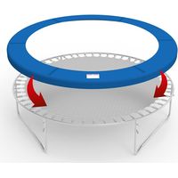 GALACTICA 10FT Outdoor Round Trampoline Replacement Pad Spring Cover Safety Padding Blue