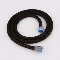 Flexible de douche noir électroplaqué de 1,5 mètre, flexible de douche à main noir électroplaqué