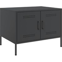 Table basse Table de salon Table de café noir 68x50x50,5 cm acier