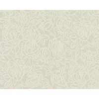 Flowers wallcovering wall EDEM 9040-20 hot embossed non-woven wallpaper embossed with floral ornaments shiny cream white grey 10.65 m2 (114 ft2)