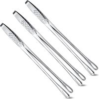 3 Pièces Pinces à Barbecue Coréennes et Japonaises Pinces à Grill en Acier Inoxydable Pinces à Aliments de Cuisine Pince à Épiler Outil de Pince de Cuisson pour Salade, Poisson, Steak, Barbecue