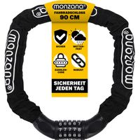 MONZANA® Bike Chain Lock Bicycle Cycle Strong 90/120cm 5 Digit Security Cable Combination 90cm (de)