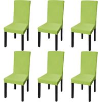 Fodera per sedia elastica dritta 6 pz verde DEC022373