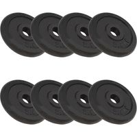 Disco pesi da 8 pezzi 8 manubri in ghisa da 2,5 kg per fitness e bodybuilding 020000765
