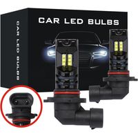 2 LED bulbs 9005/9006 HB3/HB4 LED fog light bulbs, car daytime running lights, 6000k white, 12V, 1200LM (H10)