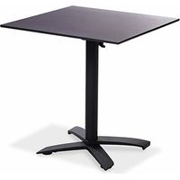 Table de bistrot X Cross avec piètement noir + plateau HPL 70x70 cm - Veba