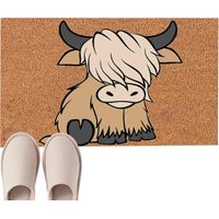 Door Mat - Cow Doormat Rug 40x60cm Soft Absorbent Non Slip Polyester Floor Mat Quick Dry Bathroom Kitchen Bedroom