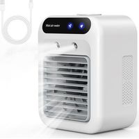 Climatiseur Portable, Climatiseur Mobile Silencieux, Refroidisseur d'air de 500 ml, Rafraichisseur d'air,2Vitesses+2Modes de Brumisation, Réglage de la direction du vent à 15°,Mini Climat