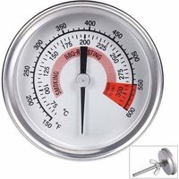 Termometro da forno in acciaio inossidabile, termometro per barbecue e affumicatore da 75°C a 300°C / 150℉ 600℉, Tipo B 300°C