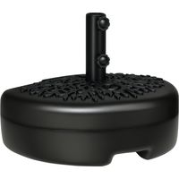 Water/Sand Fillable Half Parasol Umbrella Base - Black