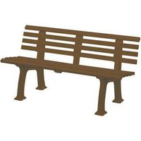Sylt 3 -place Garden Bench Bench 1500 mm de color marrón