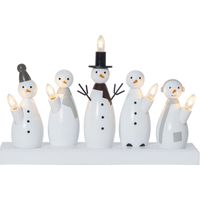 Dekoleuchte Snowman, Holz, weiß