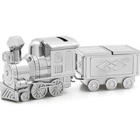 Sparschwein, Box für einen Zahn und ein Schloss für ein Kind, Silber, elegant, als Geschenk, Lokomotive Größe: 175x54x69 mm Artikelnummer: ZV6008060