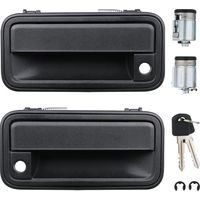 Ganzmetall-Außentürgriffe mit Schließzylindern und Schlüsseln, kompatibel mit Chevy Tahoe Suburban C/K1500 C/K2500 C/K3500 GMC Yukon. Ersetzt 15742229 15742230