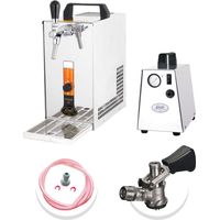 Komplett Set - Zapfanlage, Bierkoffer, Durchlaufkühler, Bierzapfanlage PYGMY 25 1-leitig Trockenkühler, 35 Liter/h, Zapfkopf: 5 Liter Adapter