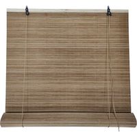 Estor Enrollable 90X200CM Compuesto 100% Caña De Bambú Reforzado Cortina Para Ventana o Puerta Persiana Madera Marron