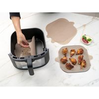 Plaques de cuisson Nostik pour friteuse à air chaud, 2 pièces carrées, sans PFAS, 24 x 24 cm