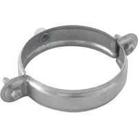 Plombelec – Collier de serrage galvanisé Ø 100 mm – Vis imperdables – Embase 8 x 125 – Pour gouttières et descentes d'eau