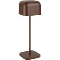 Lampe de table avec abat-jour carré Lucca marron 300mm - Ref HZ213 - Olympia
