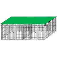 2 box uniti per cani da esterno copertura zincato a caldo ciascuno da 300x300xh180 cm