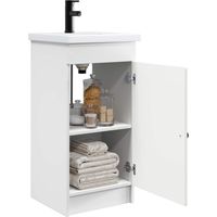 vidaXL Meuble de salle de bain avec évier Blanc 42 x 40 x 84,5 cm
