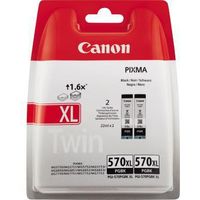 Canon 0318C007 PGI-570XL PGBK pigmentiertes schwarz Tintenpatrone Doppelpack (0318C007)