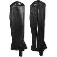 M, Marrone: Mini-Chaps unisex in morbido cuoio modello High