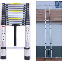 5m Teleskopleiter aus Aluminium, Dachbodenleiter Tragbare Leiter Verstellbare Leiter Telescoping Attic Ladder Max. Belastung 150kg/330lbs
