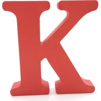Holzbuchstaben (K), rot, 1 Stück, 10 cm, A-Z, DIY, englisches Alphabet, Basteln, Ornamente für Zuhause, Hochzeit, Geburtstag, Party, Dekoration, Zubehör