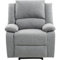 RELAXXO - Fauteuil Relaxation 1 place LEO en Tissu - Gris clair