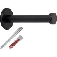 SOTECH Garderobenhaken TALEA (Ø 10 / 15 mm) Edelstahl massiv inkl. Befestigungsmaterial, schwarz matt (Länge 70 mm, Gesamtlänge 73 mm), 10 x Wandhaken
