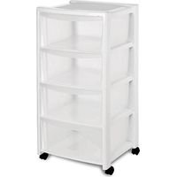 CASSETTIERA 4 CASSETTI L40 P40 H80CM COLORE BIANCO