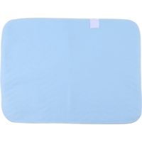 2 alèses réutilisables lavables absorbantes pour incontinence adulte, bleu et blanc, 45x60 cm.