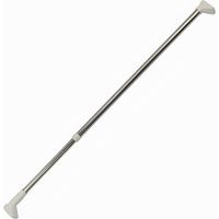 Bastone Asta Tenda Doccia Barra Telescopico 70-120cm Alluminio Piedini Bianchi 59796
