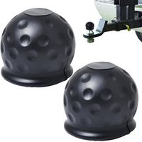 2pcs Cache Boule Attelage,Cache Boule Attelage Voiture,Protection Boule Attelage,Protege Boule Attelage Voiture,pour Voitures Camions,Cache Boule Attelage Remorque(Noir)