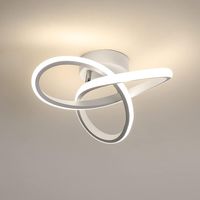 GOECO Plafoniera LED 22W Design moderno Bianco Neutro 4000K Lampada a Soffitto Per Cucina Sala da pranzo Camera da letto Corridoio Ingresso Balcone Bianco