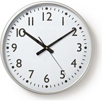 Nedis CLWA016PC38AL Wanduhr Weiß und Schwarz 38 cm