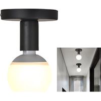 Industriel Plafonnier Industrielle Vintage métal Suspension Luminaire,Plafonnier Fer forge Mini plafonnier créatif moderne,pour Entrée,Porche,Couloir,Grenier,allée,Salle à Manger.(noir)-(Sans Ampoule)