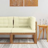 vidaXL Canapé d'angle extérieur Naturel