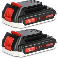 Batterie de remplacement 2X 18V 3.0Ah – LBXR20 – Lithium pour Black et Decker – Compatible BL2018-XJ, BL1518-XJ, BL4018 - LST220