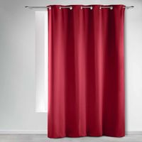 Rideau occultant à 8 oeillets "Occult" - Rouge carmin - 135 x 280 cm - Livraison gratuite