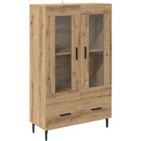 Vidaxl – Buffet haut en bois d'ingénierie finition mate – Dimensions 69.5 x 31 x 115 cm – Design moderne avec étagères et tiroirs – Parfait pour salons