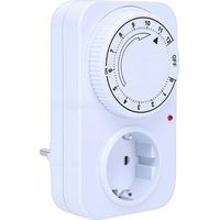 Programmateur Prise Electrique Mécanique 4000W Minuterie D'intervalle De 30 Minutes et 48 Interrupteurs Quotidiens , Compte à Rebours de 12 Heures pour Lampes et Appareils