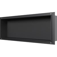 BERNSTEIN - Niche murale douche sans rebord Noire 20x60x10cm acier inoxydable étagère encastrée - BS206010