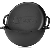 BBQ-Toro Kazan, Gusseisen Topf, 16 Liter, Grillwok preseasoned-bereits eingebrannt, Schmortopf